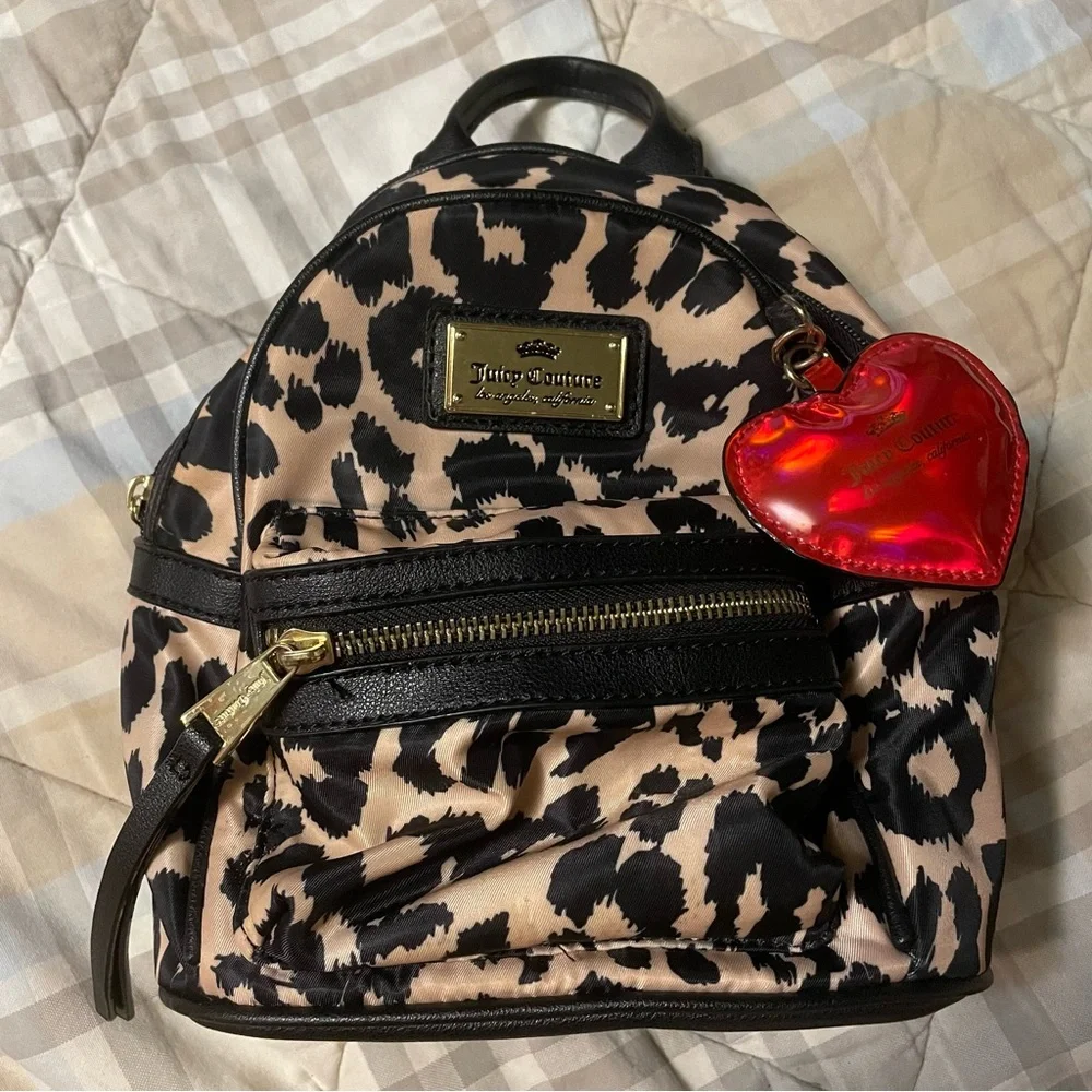 Juicy Couture cheetah print backpack